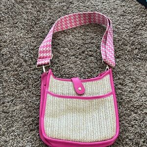 Chic Pink and Cream Women's Shoulder Bag
